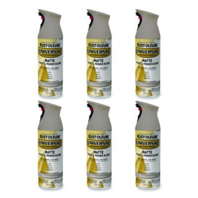 Universal Premium Spray Paint, Matte Greige, 12 Oz Aerosol Can, 6/Carton