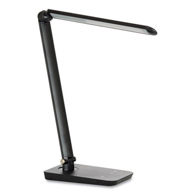 Vamp Led Wireless Charging Lamp, Multi-Pivot Neck, 16.75" High, Black
