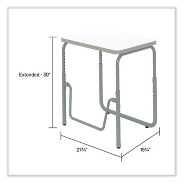 Alphabetter 2.0 Height-Adjust Student Desk With Pendulum Bar, 27.75 x 19.75 x 22 To 30, Dry Erase