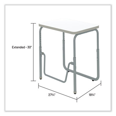 Alphabetter 2.0 Height-Adjust Student Desk With Pendulum Bar, 27.75 x 19.75 x 22 To 30, Dry Erase