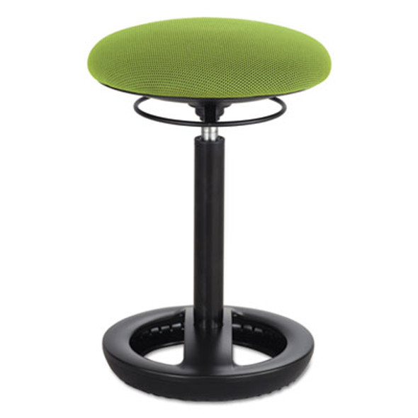 Twixt Desk Height Ergonomic Stool, Supports Up To 250 Lb, 22.5" Seat Height, Green Seat, Black Base