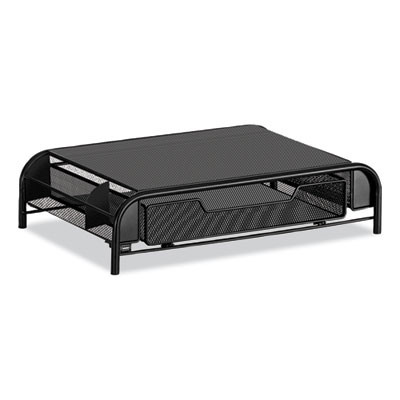 Powered Onyx Monitor Stand, 18.25" x 11.75" x 4.5", Black