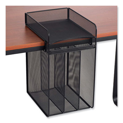 Onyx Vertical Hanging Storage, 4 Sections, Letter Size Files, 10.25" x 12" x 17.1", Black