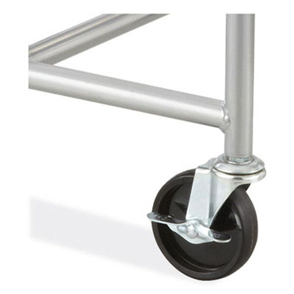 Sled Base Stack Chair Cart, Metal, 500 Lb Capacity, 23.5" x 27.5" x 17", Silver