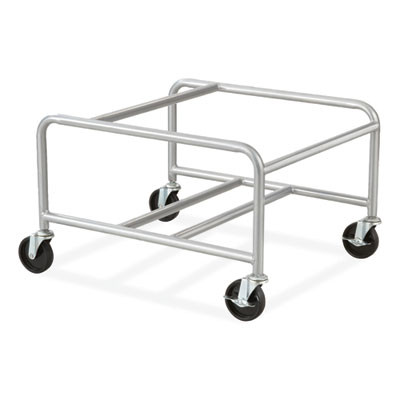 Sled Base Stack Chair Cart, Metal, 500 Lb Capacity, 23.5" x 27.5" x 17", Silver