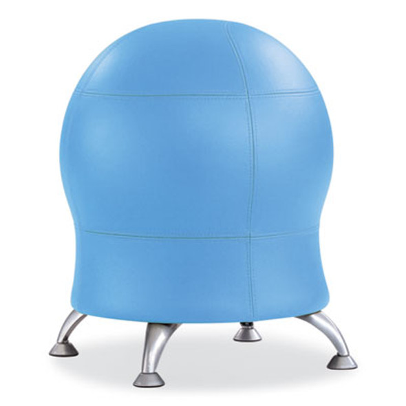 Zenergy Ball Chair, Backless, Supports Up To 250 Lb, Baby Blue Vinyl
