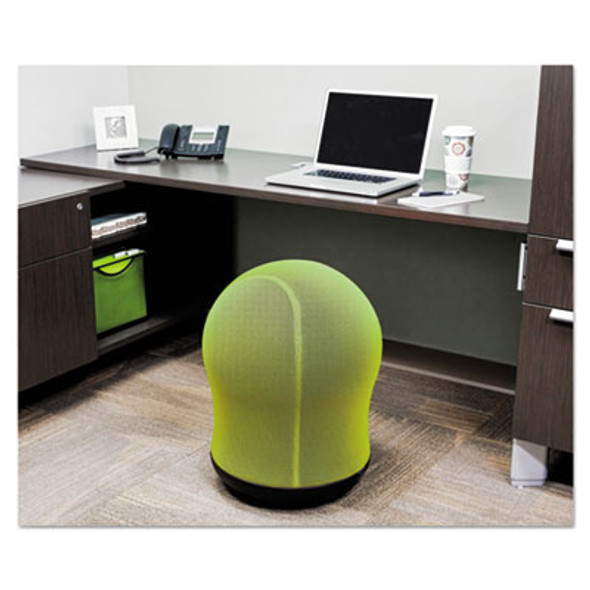 Zenergy Swivel Ball Chair, Backless, Supports Up To 250 Lb, Green Seat, Black Base