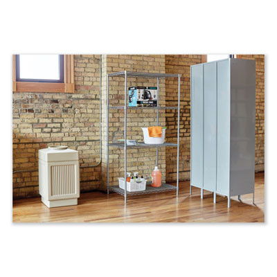 Industrial Wire Shelving, Four-Shelf, 36w x 18d x 72h, Black