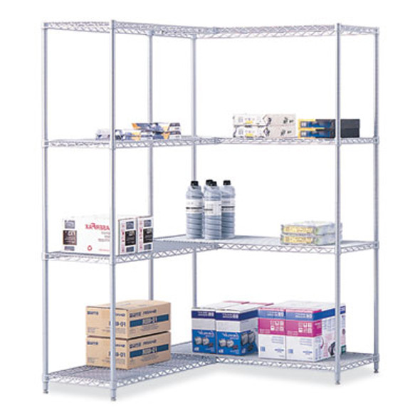 Industrial Extra Shelf Pack, 36w x 18d x 1.5h Steel, Metallic Gray, 2/Pack