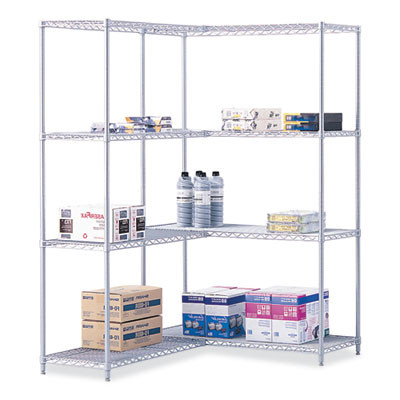 Industrial Extra Shelf Pack, 36w x 18d x 1.5h Steel, Metallic Gray, 2/Pack