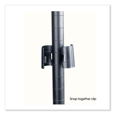 Industrial Wire Shelving, Four-Shelf, 48w x 18d x 72h, Metallic Gray