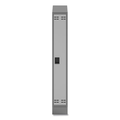 Single Continuous Metal Locker Base Addition, 11.7w x 16d x 5.75h, Gray