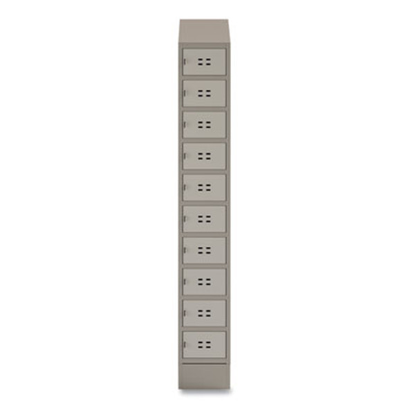 Single Continuous Metal Locker Base Addition, 11.7w x 16d x 5.75h, Tan