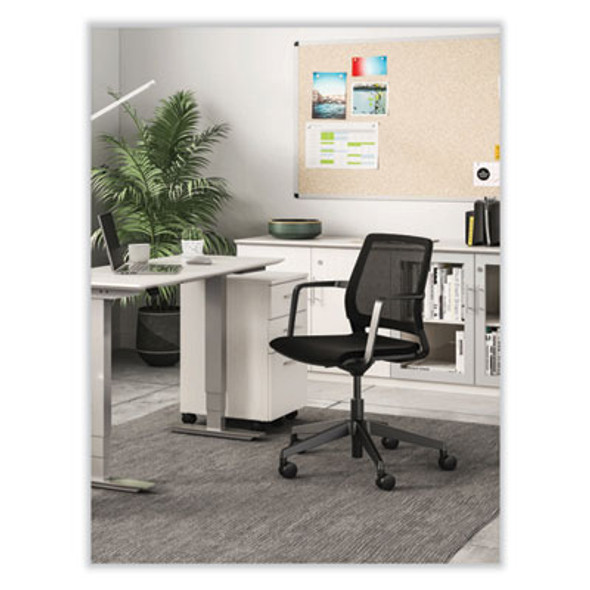 Medina Extended-Height Chair, Supports Up To 275 Lb, 23" To 33" Seat Height, Black Seat, Black Back, Black Base