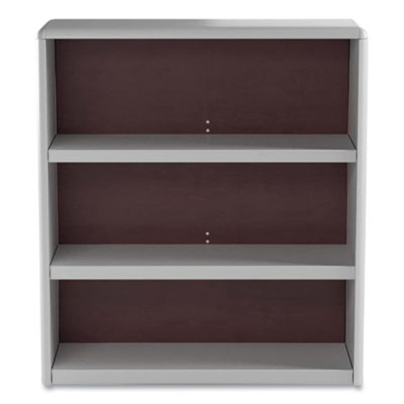 Valuemate Economy Bookcase, Three-Shelf, 31.75w x 13.5d x 41h, Gray
