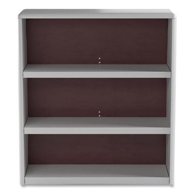Valuemate Economy Bookcase, Three-Shelf, 31.75w x 13.5d x 41h, Gray
