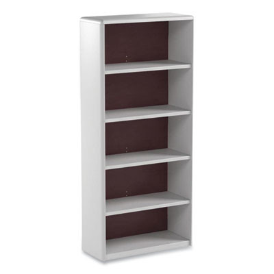 Valuemate Economy Bookcase, Five-Shelf, 31.75w x 13.5d x 67h, Gray