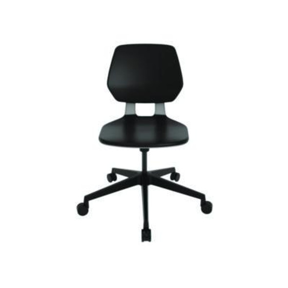 Commute Task Chair, Supports Up To 275 Lb, 18.25" To 22.25" Seat Height, Black Seat, Black Back, Black Base