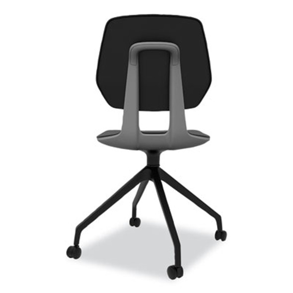 Commute Guest Chair, 25" x 25" x 34.25", Black Seat, Black Back, Black Base