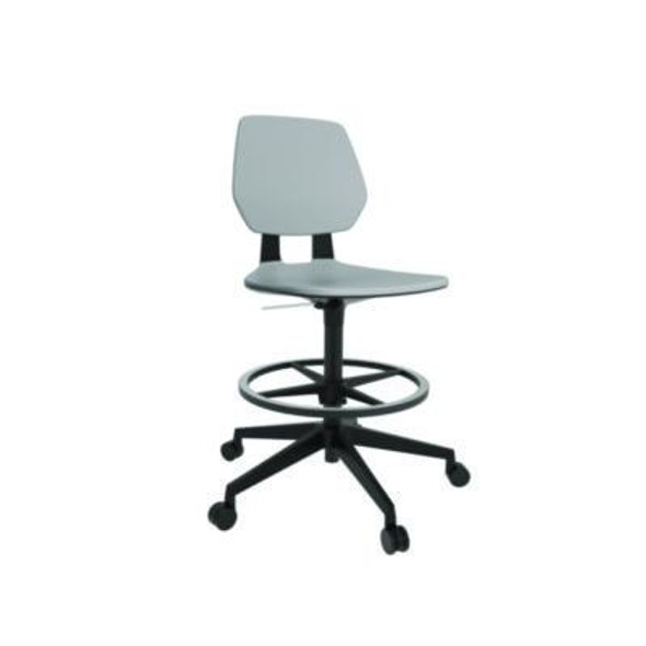 Commute Extended Height Task Chair, Supports Up To 275 Lb, 18.25" To 22.25" Seat Height, Gray/Black