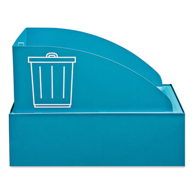 Mixx Recycling Center Lid, Topper Style, 9.87w x 19.87d x 0.62h, Blue