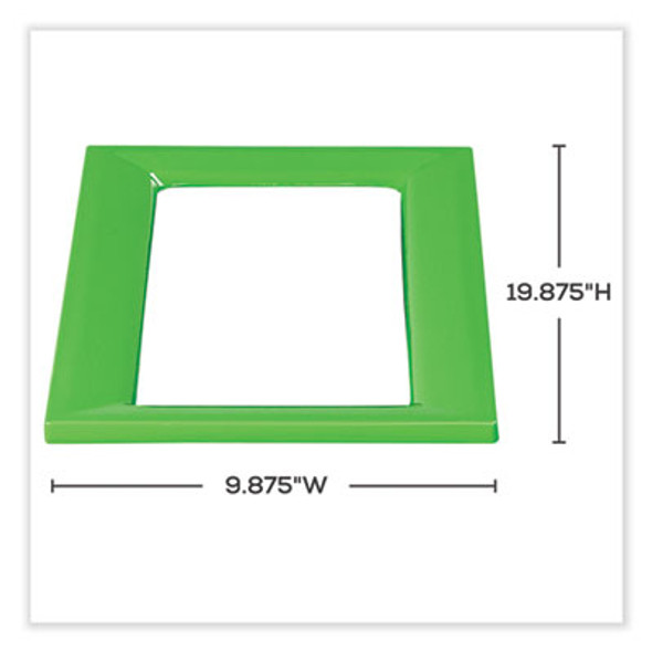 Mixx Recycling Center Lid, 9.87w x 19.87d x 0.82h, Green