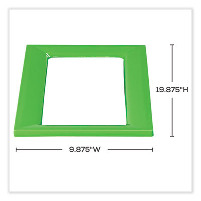 Mixx Recycling Center Lid, 9.87w x 19.87d x 0.82h, Green