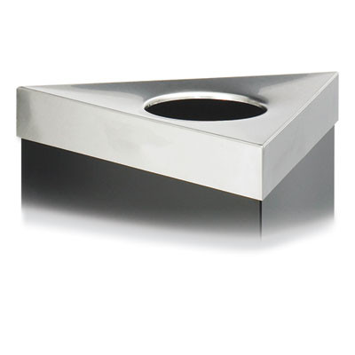 Trifecta Waste Receptacle Lid, No Inscription, 20w x 20d x 3h, Stainless Steel