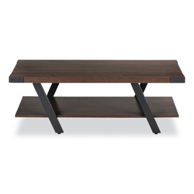 Coffee Table, Rectangular, 48 x 23.75 x 16, Southern Tobacco Top, Black Base