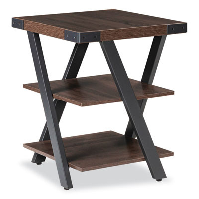 End Table, Square, 20 x 20 x 25, Southern Tobacco Top, Black Base