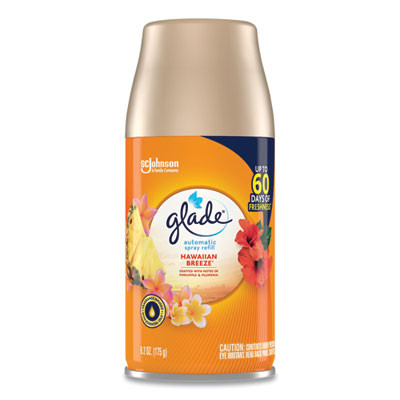 Automatic Air Freshener, Hawaiian Breeze, 6.2 Oz Spray Can, 6/Carton