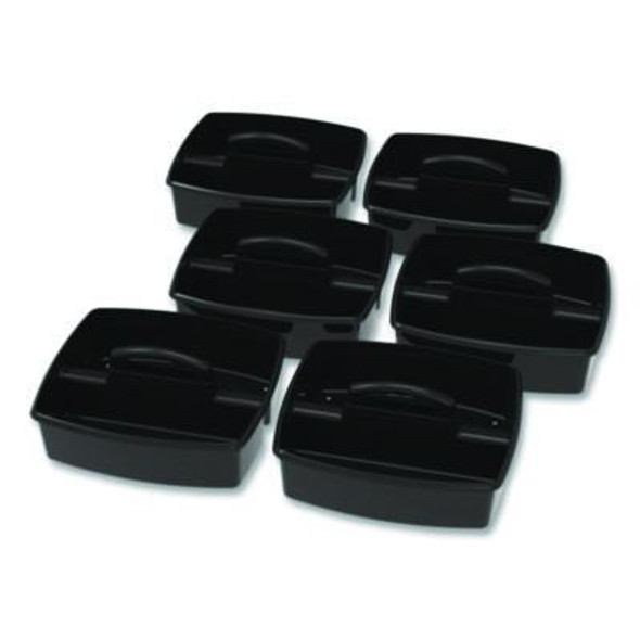Large Caddy, 13 x 11 x 6.38, Black, 6/Pack