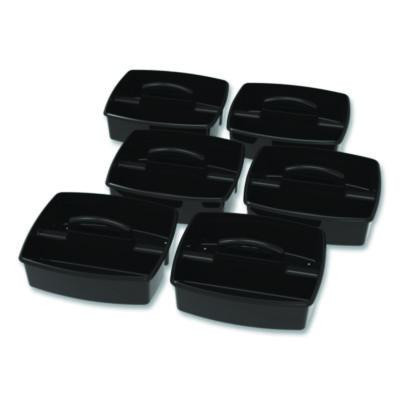 Large Caddy, 13 x 11 x 6.38, Black, 6/Pack
