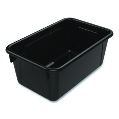 Cubby Bin, Neutral Tones, 1.8 Gal, 7.8" x 12.09" x 5.18", Black, 5/Pack
