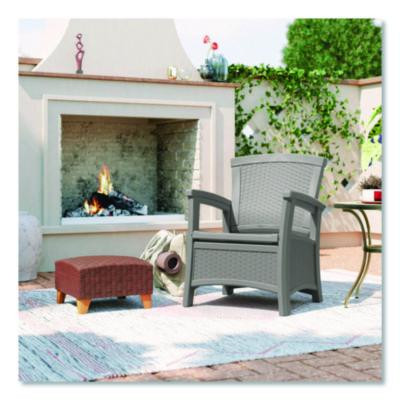 Elements Club Chair With Storage, Supports Up To 300 Lb, 17" Seat Height, 25.25" x 29.75" x 35.5", Dove Gray