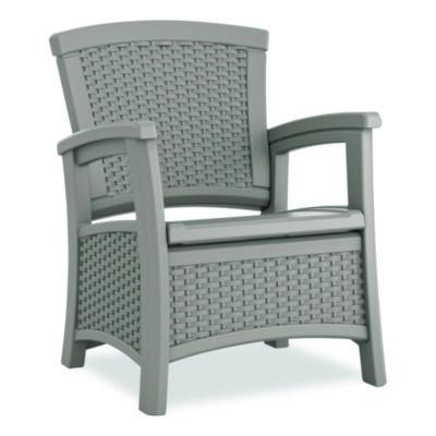 Elements Club Chair With Storage, Supports Up To 300 Lb, 17" Seat Height, 25.25" x 29.75" x 35.5", Dove Gray