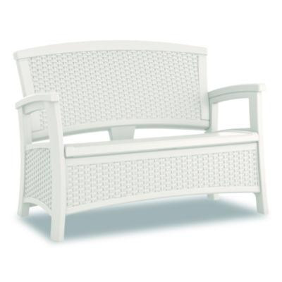 Elements Loveseat With Storage, 47" x 29.75" x 35.5", Ice Cube