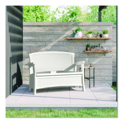 Elements Loveseat With Storage, 47" x 29.75" x 35.5", Ice Cube