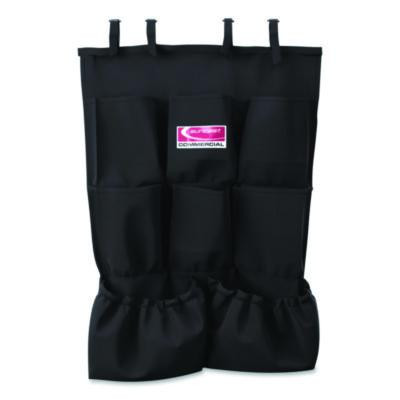 8-Pocket Organizer For Suncast Commercial Full-Size And Compact Housekeeping Carts, 19.5" x 1.67" x 26.83", Black