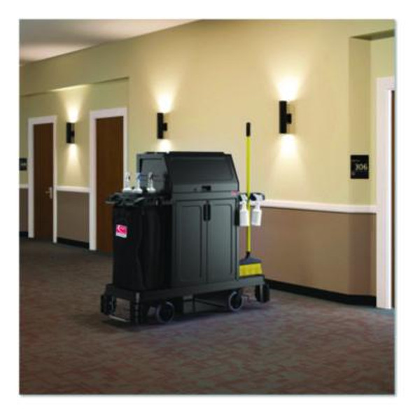 Lockable Door Accessory For Suncast Commercial Full-Size Housekeeping Carts Hkc1000/Hkc2000, Plastic, Black