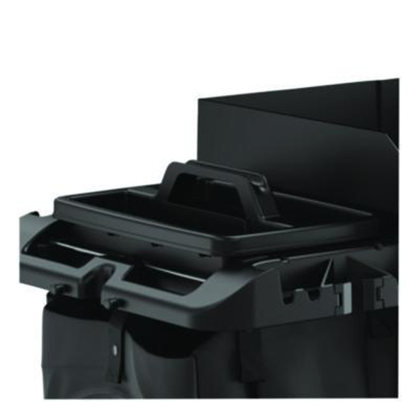 Toilet Brush Caddy Kit, 8" Handle, Black