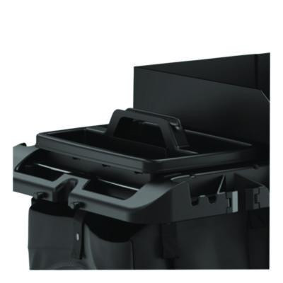 Toilet Brush Caddy Kit, 8" Handle, Black