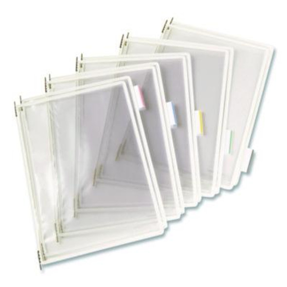 Pivoting Pockets, 1 Section, White, 10/Pack