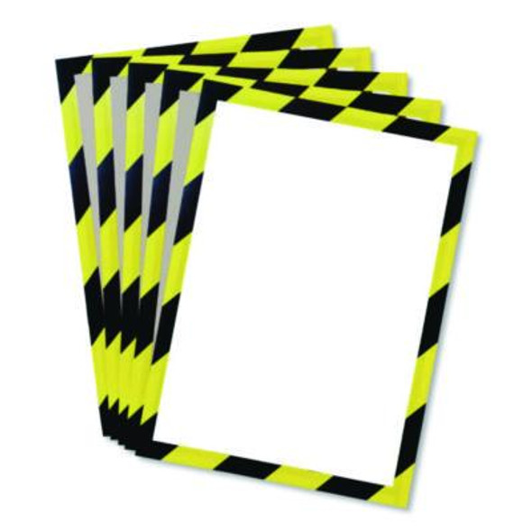Solo Magnetic Frame, 8.5 x 11 Insert, Yellow/Black Frame, 5/Pack