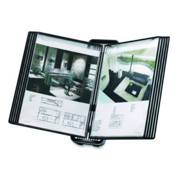 Veo Desktop Reference System, 10 Panels With Black Borders, Black Base