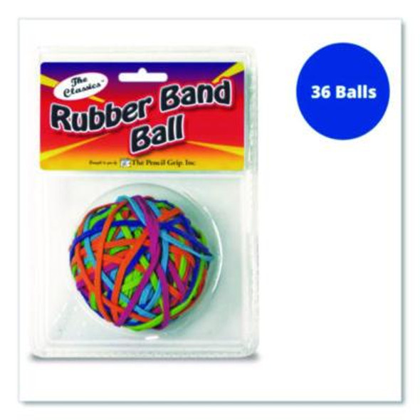 Rubber Band Ball, 2.5" Diameter, Assorted Colors, 250 Bands/Ball, 36/Carton