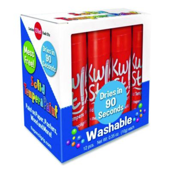 Kwik Stix Single Color Pack, 0.7" x 3.5", Red, 12/Pack, 12 Packs/Carton