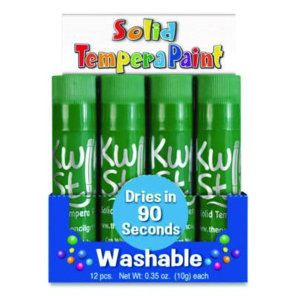 Kwik Stix Single Color Pack, 0.7" x 3.5", Green, 12/Pack, 12 Packs/Carton