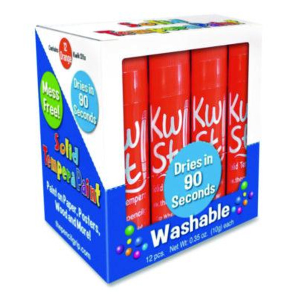 Kwik Stix Single Color Pack, Regular Size, 0.7" x 3.5", Orange, 12/Pack, 12 Packs/Carton