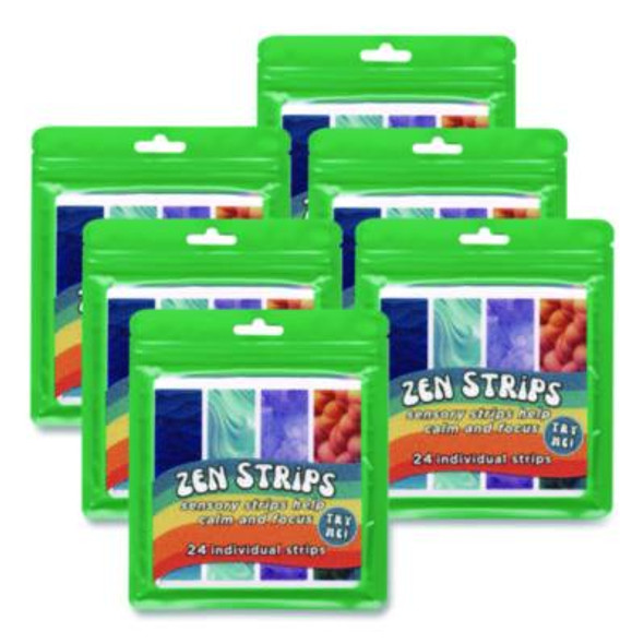 Sandy Gradient Zen Strips Classpack, Ages 6 And Up, Assorted Colors, 24/Set, 6 Sets/Carton